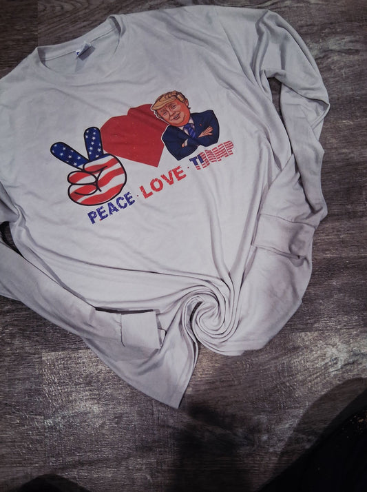 Peace love america long sleeve