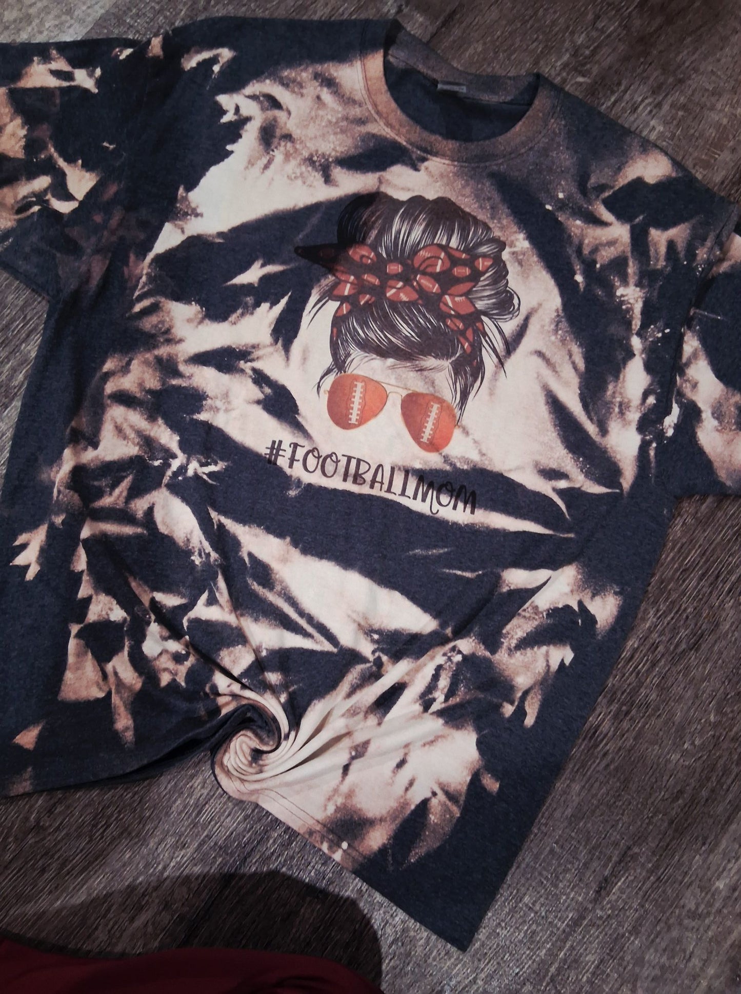 Football mom bleach tee